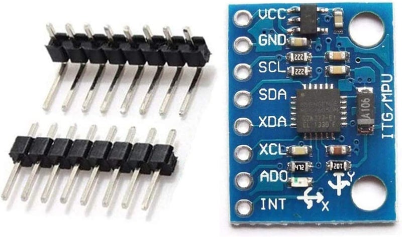 hiBCTR 3 Pieces of GY-521 MPU-6050 MPU6050 3-Axis Accelerometer Gyroscope Modules, 6 DOF 6-Axis Accelerometer Gyroscope Sensor Modules with 16-bit AD Converter for Data Output, IIC/I2C, suitable for Arduino. - Image 3